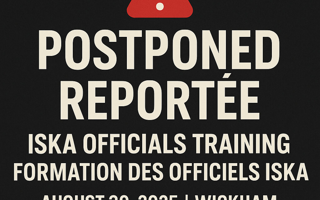 Annonce importante – Report de la formation des officiels ISKA