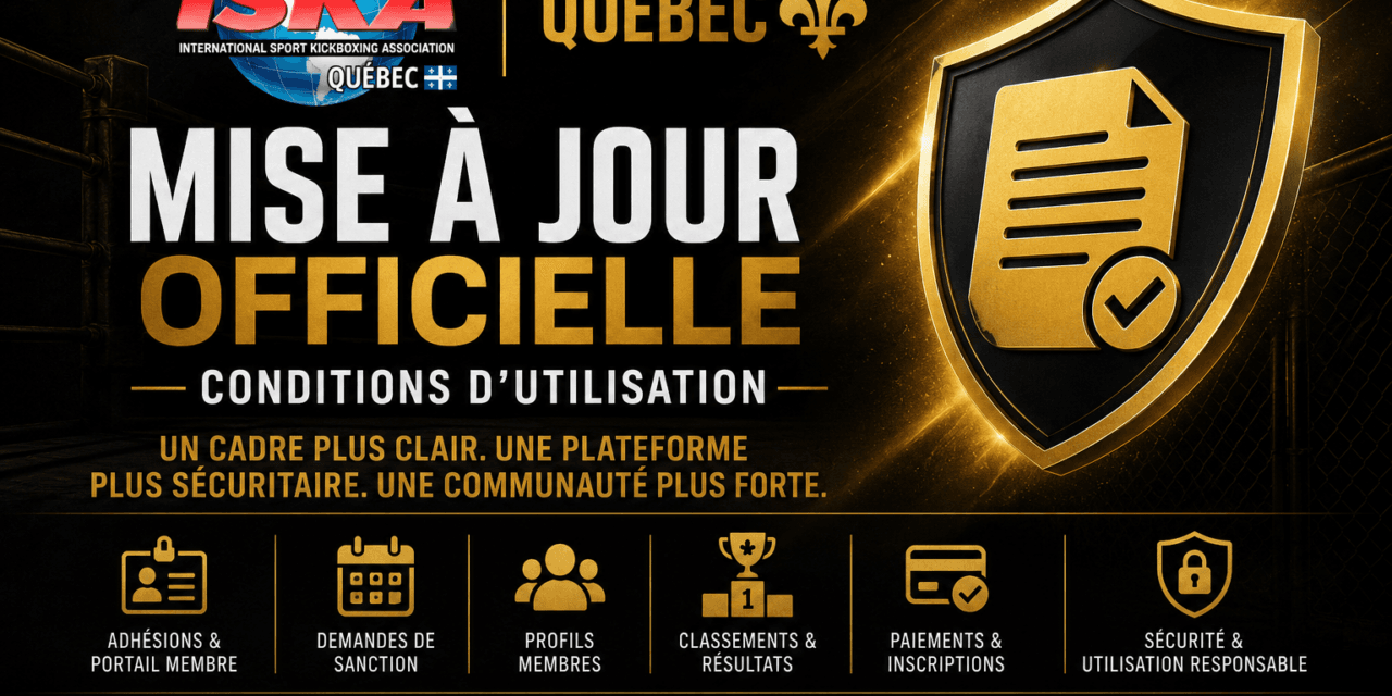 ISKA Québec met à jour ses Conditions d’utilisation